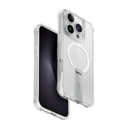 Cover Iphone 16 Pro Charging Eleva With Vertical Stand Uniq - Lucent (Clear)